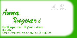 anna ungvari business card